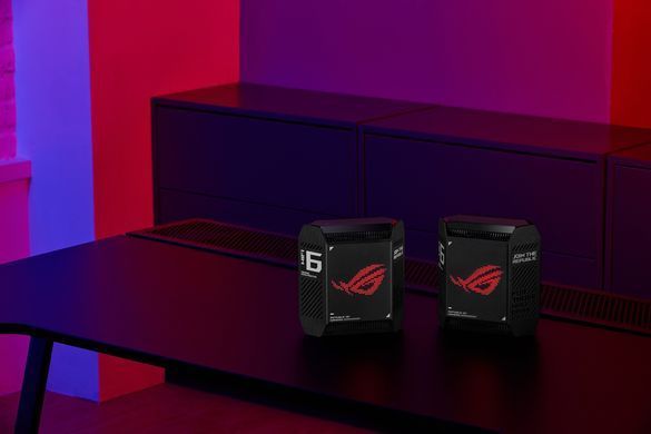 Система WiFi-Mesh ASUS ROG Rapture GT6 AX10000, 3xGE LAN, 1x2.5GE WAN, 1xUSB 3.2, 1мод, чорний (90IG07F0-MU9A10) [104583]