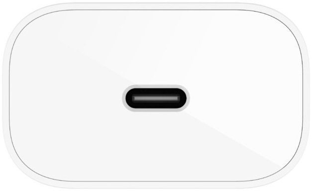 Зарядний пристрій мережевий Belkin 25Вт USB-С PD PPS, білий (WCA004VFWH) [18362]