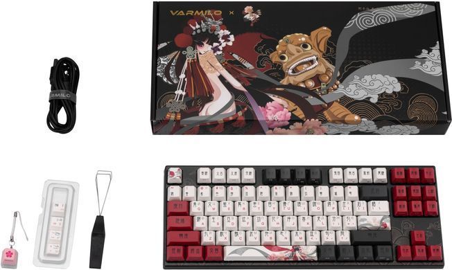 Клавіатура механічна Varmilo APT87 Beijing Opera, C-TK Red, WL/USB-A, White Led (A92A028D4A5A17A025) [110379]