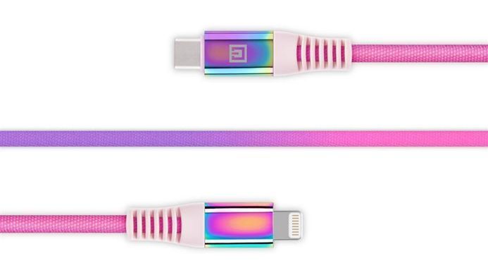 Кабель REAL-EL USB Type-C - Lightning (M/M), 1 м, Rainbow (EL123500054) [604062]