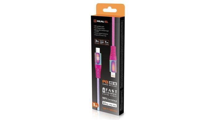 Кабель REAL-EL USB Type-C - Lightning (M/M), 1 м, Rainbow (EL123500054) [604062]