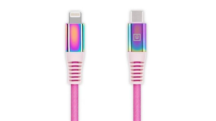 Кабель REAL-EL USB Type-C - Lightning (M/M), 1 м, Rainbow (EL123500054) [604062]