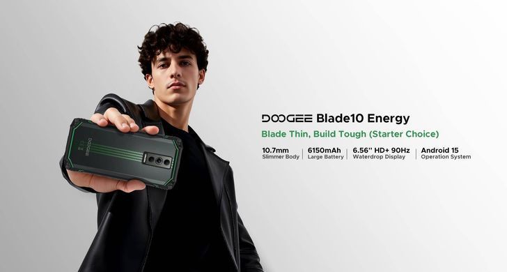 Смартфон Doogee Blade 10 Energy 6.56" 4/128ГБ, 2SIM, 6150мА&bull;год, зелений (6923740271322) [114034]