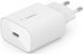 Зарядний пристрій мережевий Belkin 25Вт USB-С PD PPS, білий (WCA004VFWH) [18362], фото 1