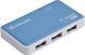 Хаб USB 2.0 -> 4xUSB 2.0 active, White-Blue Defender (83503) [402584], фото 1