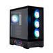 Корпус Zalman P40 DS без БЖ, 2xUSB3.0, 1x Type C, 3x120мм ARGB Reverse, 1x120мм ARGB, VGA 420мм, LCS ready, TG Side/Front Panel, Display, ATX, чорний (P40DSBLACK) [111336], фото 4