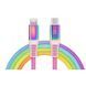 Кабель REAL-EL USB Type-C - Lightning (M/M), 1 м, Rainbow (EL123500054) [604062], фото 8