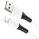 Кабель HOCO X82 USB to iP 2.4A, 1m, silicone, silicone connectors, White (6931474768544) [805370], фото 4