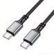 Кабель BOROFONE BX83 Type-C to Type-C Famous 60W silicone charging data cable Black (6974443386448) [803323], фото 1