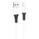 Кабель HOCO X82 USB to iP 2.4A, 1m, silicone, silicone connectors, White (6931474768544) [805370], фото 1