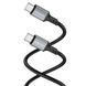 Кабель BOROFONE BX83 Type-C to Type-C Famous 60W silicone charging data cable Black (6974443386448) [803323], фото 3