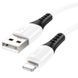 Кабель HOCO X82 USB to iP 2.4A, 1m, silicone, silicone connectors, White (6931474768544) [805370], фото 3
