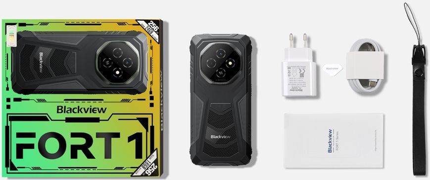 Смартфон Blackview FORT 1 6.56" HD+ /6GB/256GB/ T615 / 10000mAh / 16+2+8Мп / NFC / IP69K / Orange (BVFORT_1_6_256_OR) [405100]
