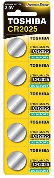Батарейка Toshiba CR2025 BP 1X5 (00152702/00167258) [203700]