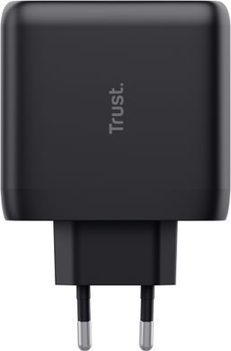 Зарядний пристрій мережевий Trust Maxo 65Вт, 2xUSB-C PD, чорний (25380_TRUST) [108415]