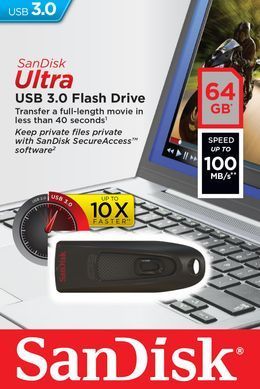 Флеш-пам'ять (накопичувач USB) USB3 64GB SANDISK (SDCZ48-064G-U46) [501306]