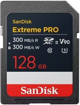 Карта пам'яті SanDisk SD 128GB C10 UHS-II U3 R300/W300MB/s Extreme Pro V90 (SDSDXDM-128G-GN4IN) [110561]