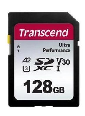 Карта пам'яті Transcend SD 128GB C10 UHS-I U3 A2 R160/W90MB/s 4K (TS128GSDC340S) [109942]