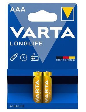 Батарейка Varta Longlife лужна AAA блістер, 2 шт (04103101412) [113350]
