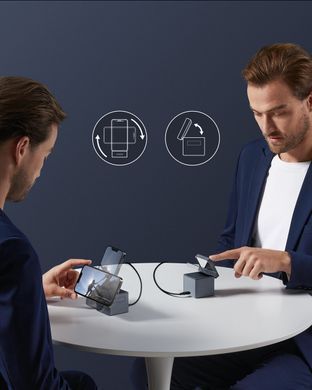 Бездротовий зарядний пристрій Anker MagGo Wireless Charging Station 15W 3-in-1 Cube Black (Y1811G11) [613955]
