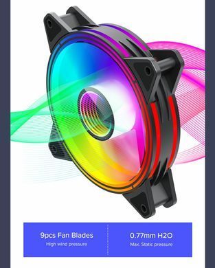 Кулер для корпуса GAMEMAX (FN-12Rainbow-Q-Infinity) [303443]