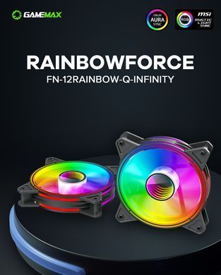 Кулер для корпуса GAMEMAX (FN-12Rainbow-Q-Infinity) [303443]