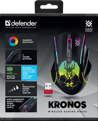 Миша Defender Kronos GM-695 Black (52695) [202938]
