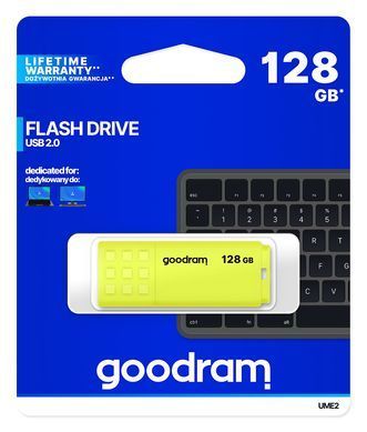Флеш-накопичувач USB2.0 128GB Goodram UME2 Yellow (UME2-1280Y0R11) [607082]