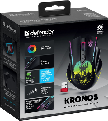 Миша Defender Kronos GM-695 Black (52695) [202938]