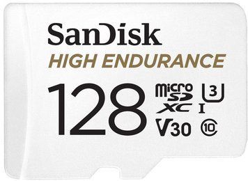 Карта пам`ятi MicroSDXC 128GB UHS-I/U3 Class 10 SanDisk High Endurance R100/W40MB/s + SD-adapter (SDSQQNR-128G-GN6IA) [620407]