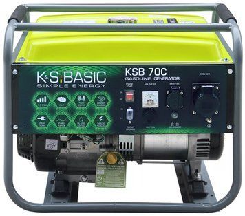 Генератор бензиновий Konner&Sohnen Basic KSB 70C, 230В, 5-5.5кВт, ручний стартер, 66.6кг (KSB70C) [113622]