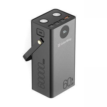 Універсальна мобільна батарея ColorWay Powerful 60000mAh Black (CW-PB600LPA5BK-PDD) [603420]