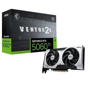 Відеокарта GF RTX 5060 Ti 8GB GDDR7 Ventus 2X OC Plus MSI (GeForce RTX 5060 Ti 8G VENTUS 2X OC PLUS) [605853]