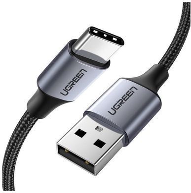 Кабель UGREEN US288 USB-A 2.0 to USB-C Cable Nickel Plating Aluminum Braid 2m (Black) (UGR-60128) [804367]