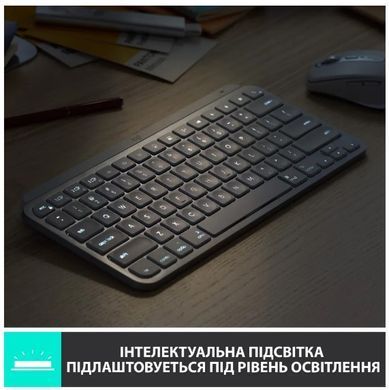 Клавіатура Logitech MX Keys Mini For Mac Wireless Illuminated Pale Grey (920-010526) [201792]
