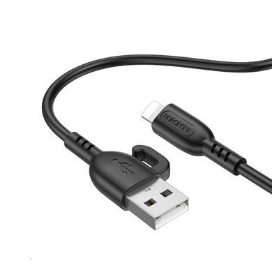 Кабель BOROFONE BX91 USB to iP 2.4A,1m, PVC, PVC connectors, Black (6974443389883) [802313]