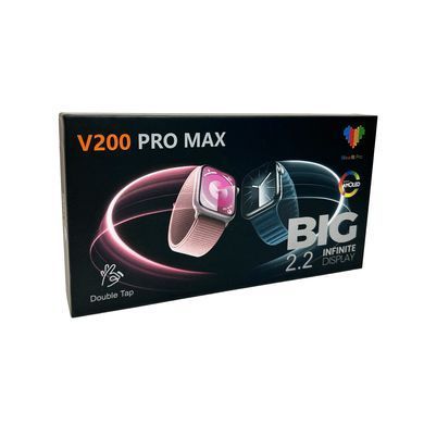 Смарт-годинник BIG V200 Pro Max 44mm. 220 mAh. IP65 Silver (V200PMSilver) [802679]
