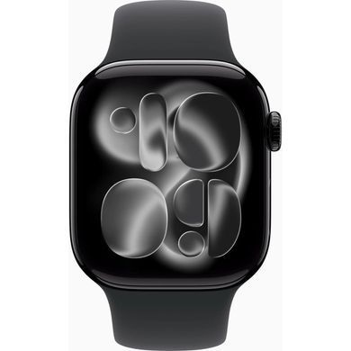 Смарт-годинник Apple Watch Series 11 GPS 42mm Jet Black Aluminium Case with Black Sport Band - S/M (MEQT4RK/A) [713240]