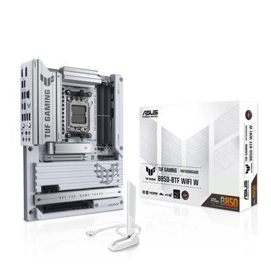 Материнcька плата ASUS TUF GAMING B850-BTF WIFI W sAM5 B850 4xDDR5 M.2 HDMI DP Wi-Fi BT ATX BTF приховане підключення роз'ємів (90MB1KW0-M0EAY0) [110148]