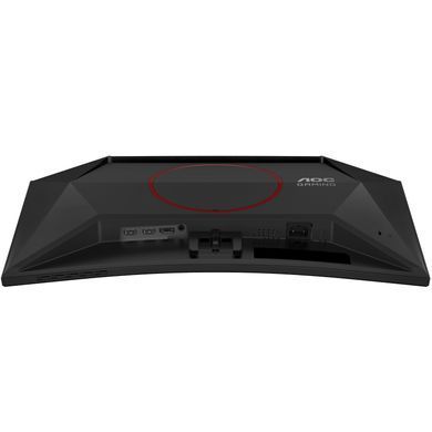 Монітор TFT 23.6" AOC, VA, 180Гц, вигнутий, 2хHDMI, DP, колонки, чорно-червоний (C24G42E) [402476]
