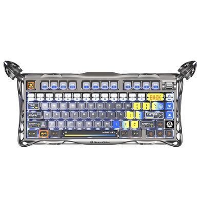 Клавіатура механічна GravaStar Mercury K1 Pro 80keys, GravaStar x Kailh Speedy Mint, BT/WL/USB, Interstellar Silver (GS_K1_PRO_S_CGRY) [113144]