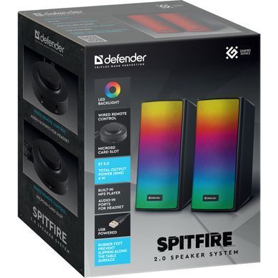 Акустична система 2.0 Defender Spitfire 6Вт, Bluetooth/USB (65047) [404792]