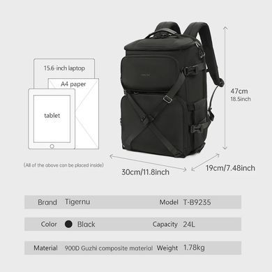 Рюкзак Tigernu T-B9235 15.6" Black (T-B9235Black) [800095]