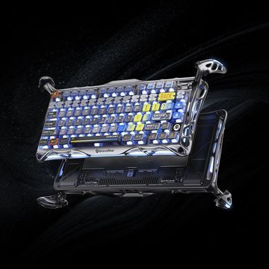 Клавіатура механічна GravaStar Mercury K1 Pro 80keys, GravaStar x Kailh Speedy Mint, BT/WL/USB, Interstellar Silver (GS_K1_PRO_S_CGRY) [113144]