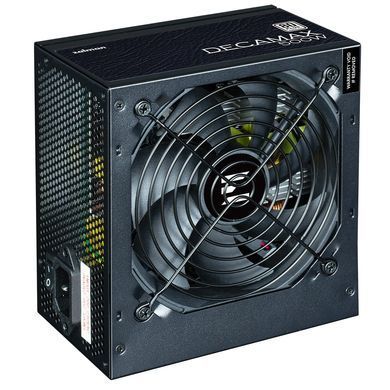 Блок живлення Zalman Decamax (500W) 85%, 80 Plus, 120мм, 1xMB 24pin(20+4), 1xCPU 8pin(4+4), 3xMolex, 4xSATA, 2xPCIe 8pin(6+2) (ZM500-LX3) [109526]