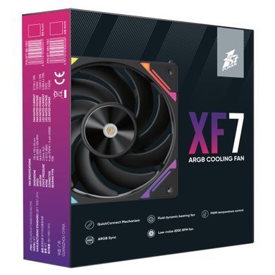 Вентилятор 1stPlayer XF7 Black (XF7-BK-1IN1) [609133]