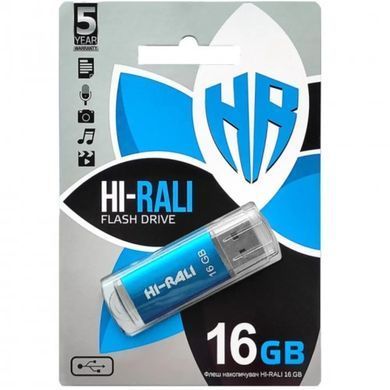 Флеш-накопичувач USB 16GB Hi-Rali Rocket Series Blue (HI-16GBVCBL) [607123]