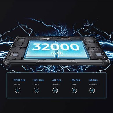 Планшет Oukitel RT7 5G 10.1" FHD+ /12GB/512GB/ Dimensity7050 /32000mAh/ 48+32Мп /IP69K/NFC/LTE Black (RT7_5G_512_BK) [405648]