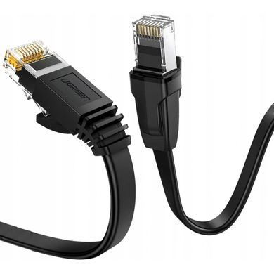 Мережевий кабель UGREEN NW102 Cat 6 U/UTP Lan Flat Cable 2m (Black) (UGR-50174) [803350]