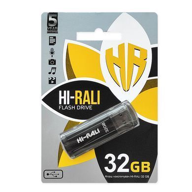 Флеш-накопичувач USB 32GB Hi-Rali Stark Series Black (HI-32GBSTBK) [607131]